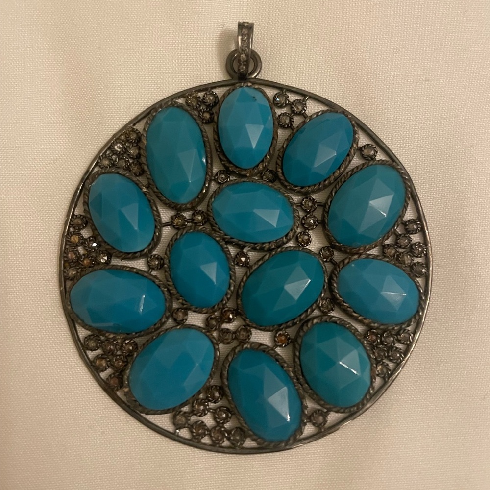 Elegant Blue Gemstone Pendant Necklace